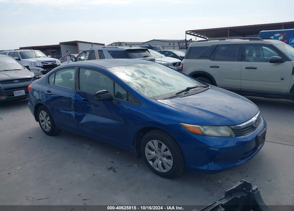 2012 HONDA CIVIC SDN LX VIN: 2HGFB2F5XCH575954