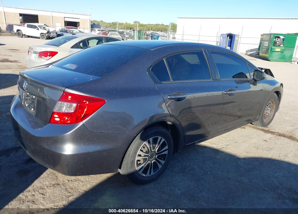 2012 HONDA CIVIC LX VIN: 2HGFB2F50CH303414