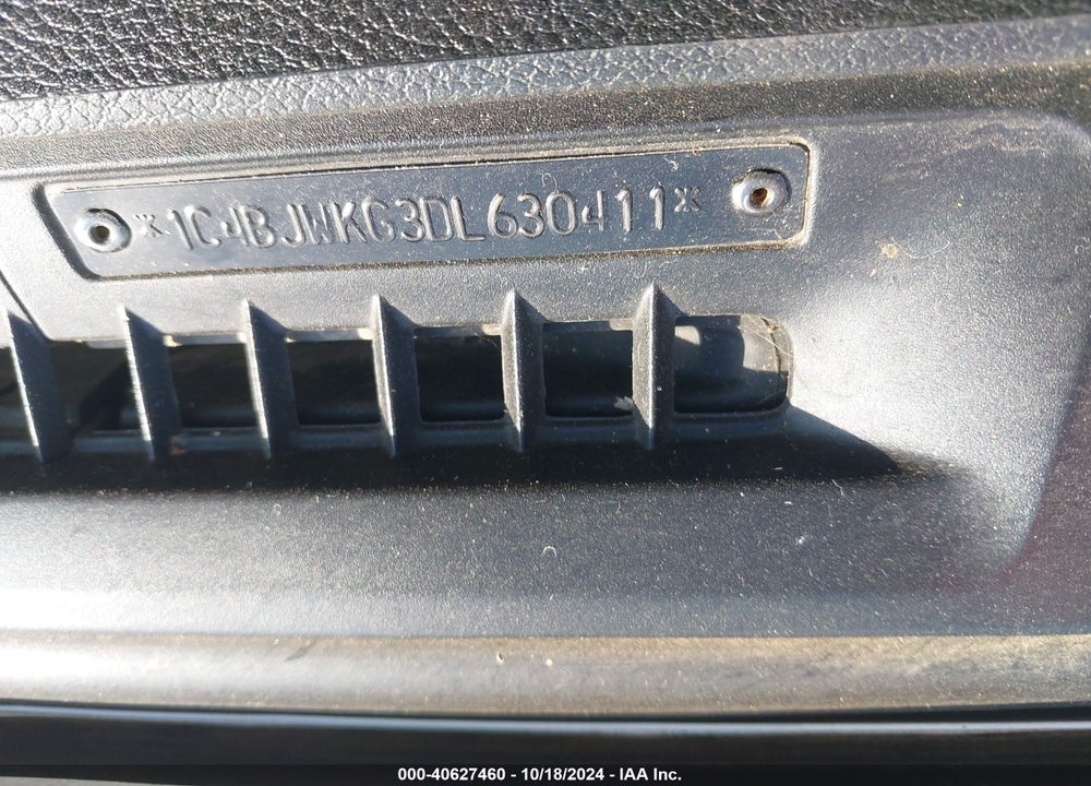 2013 JEEP WRANGLER UNLIMITED SPORT RHD VIN: 1C4BJWKG3DL630411