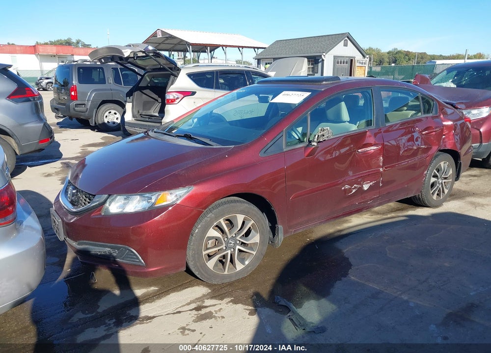2013 HONDA CIVIC EX VIN: 19XFB2F82DE285830