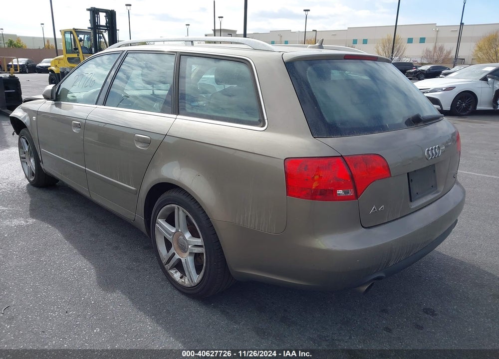 2007 AUDI A4 2.0T AVANT VIN: WAUKF78E87A209018
