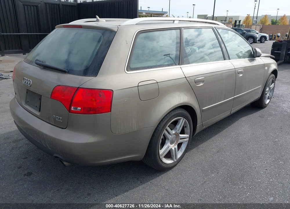 2007 AUDI A4 2.0T AVANT VIN: WAUKF78E87A209018