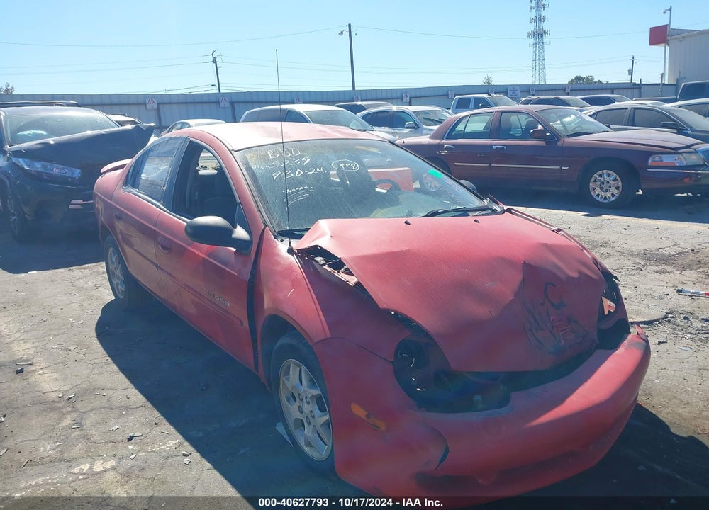 2000 DODGE NEON HIGHLINE VIN: 1B3ES46C4YD625239