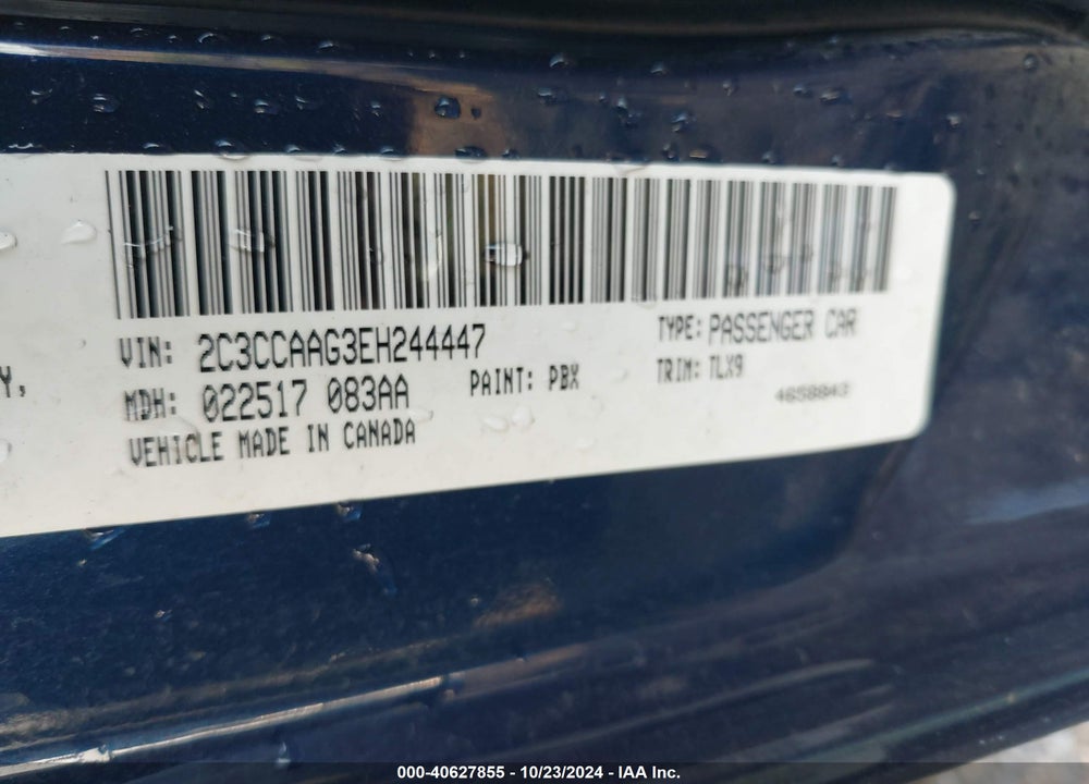 2014 CHRYSLER 300 VIN: 2C3CCAAG3EH244447