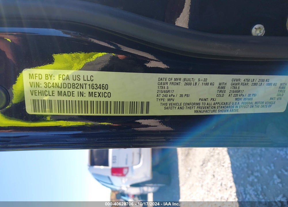 2022 JEEP COMPASS TRAILHAWK 4X4 VIN: 3C4NJDDB2NT163460