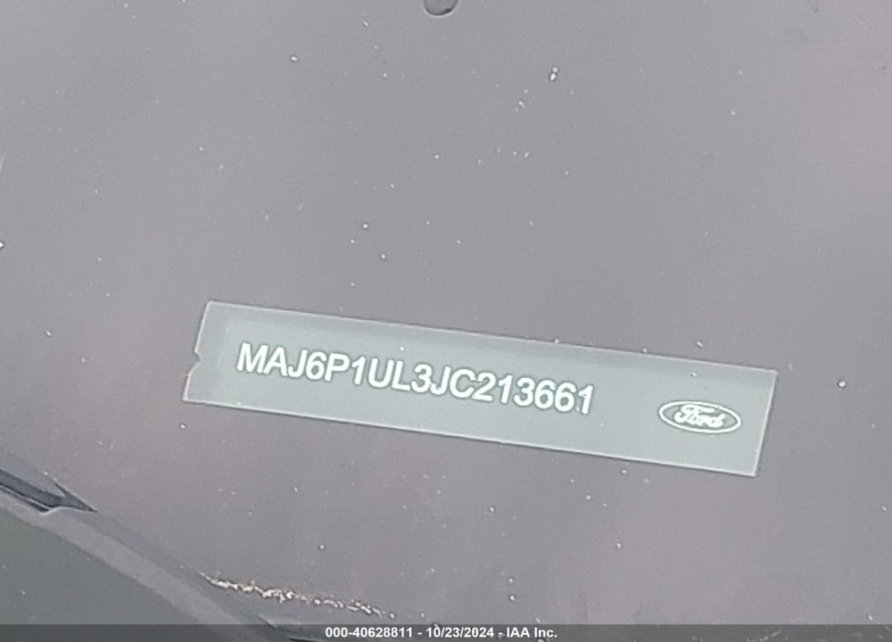 2018 FORD ECOSPORT SE VIN: MAJ6P1UL3JC213661
