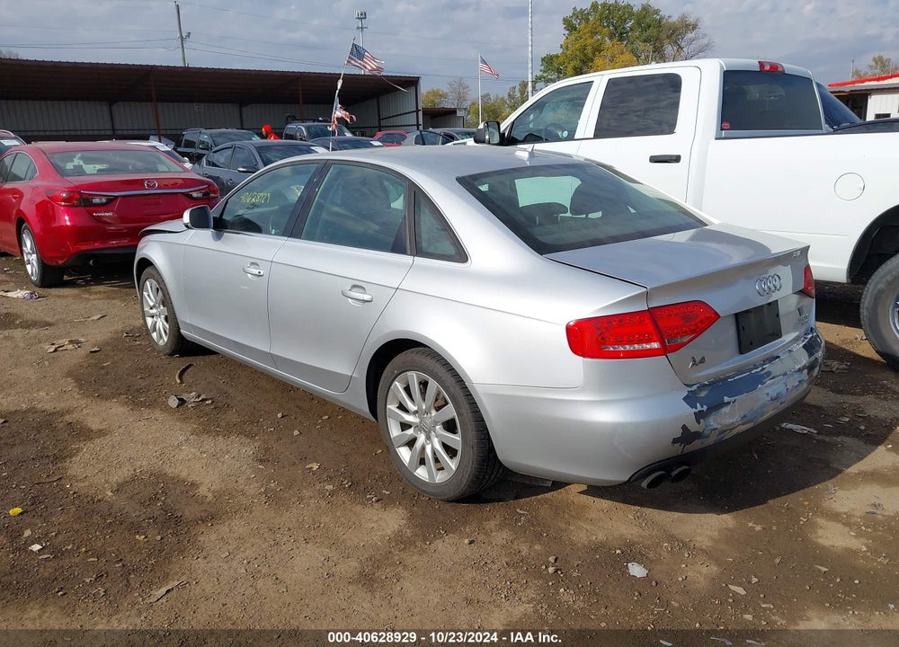 2012 AUDI A4 2.0T PREMIUM VIN: WAUBFAFL0CN008828