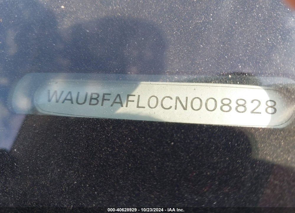 2012 AUDI A4 2.0T PREMIUM VIN: WAUBFAFL0CN008828