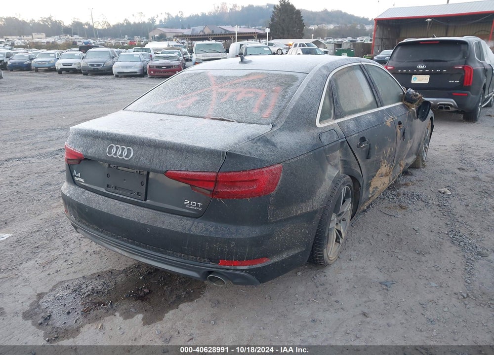 2018 AUDI A4 2.0T PREMIUM VIN: WAUFNAF47JA062032