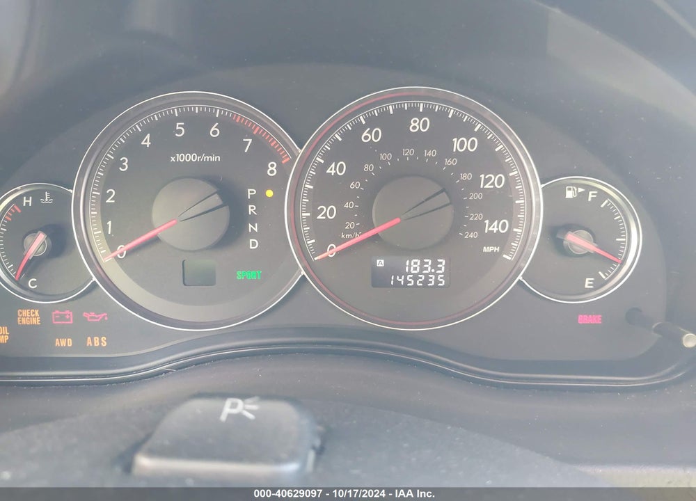 2008 SUBARU LEGACY 2.5I VIN: 4S3BL616187212222
