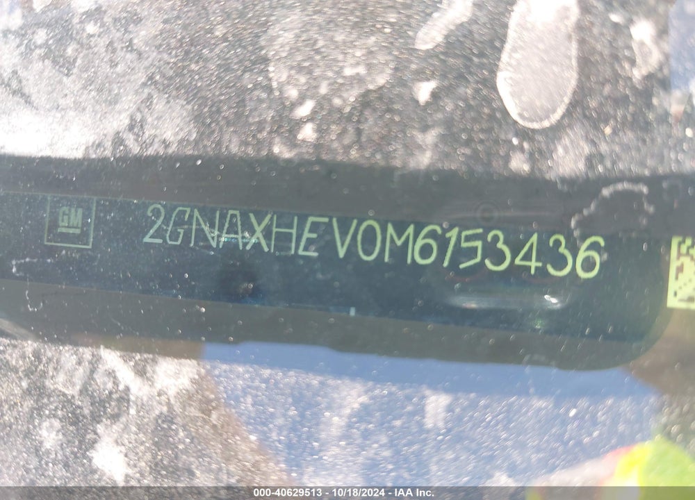2021 CHEVROLET EQUINOX FWD LS VIN: 2GNAXHEV0M6153436