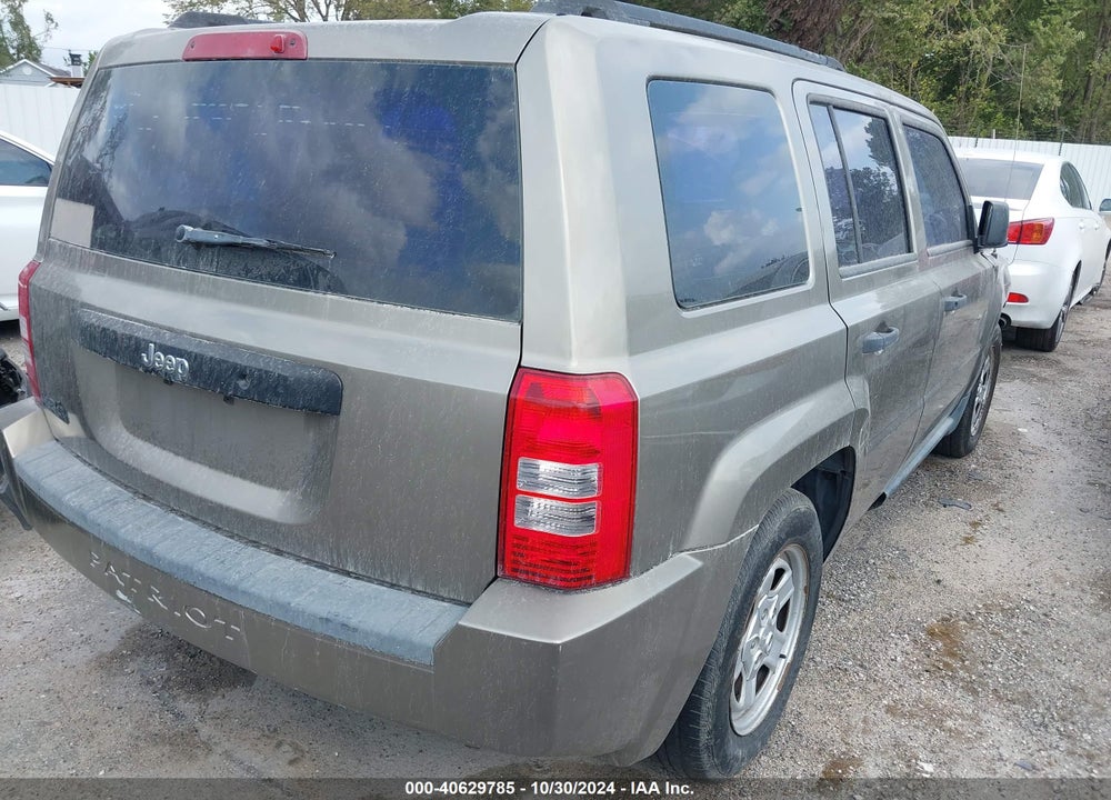 2008 JEEP PATRIOT SPORT VIN: 1J8FT28038D752905