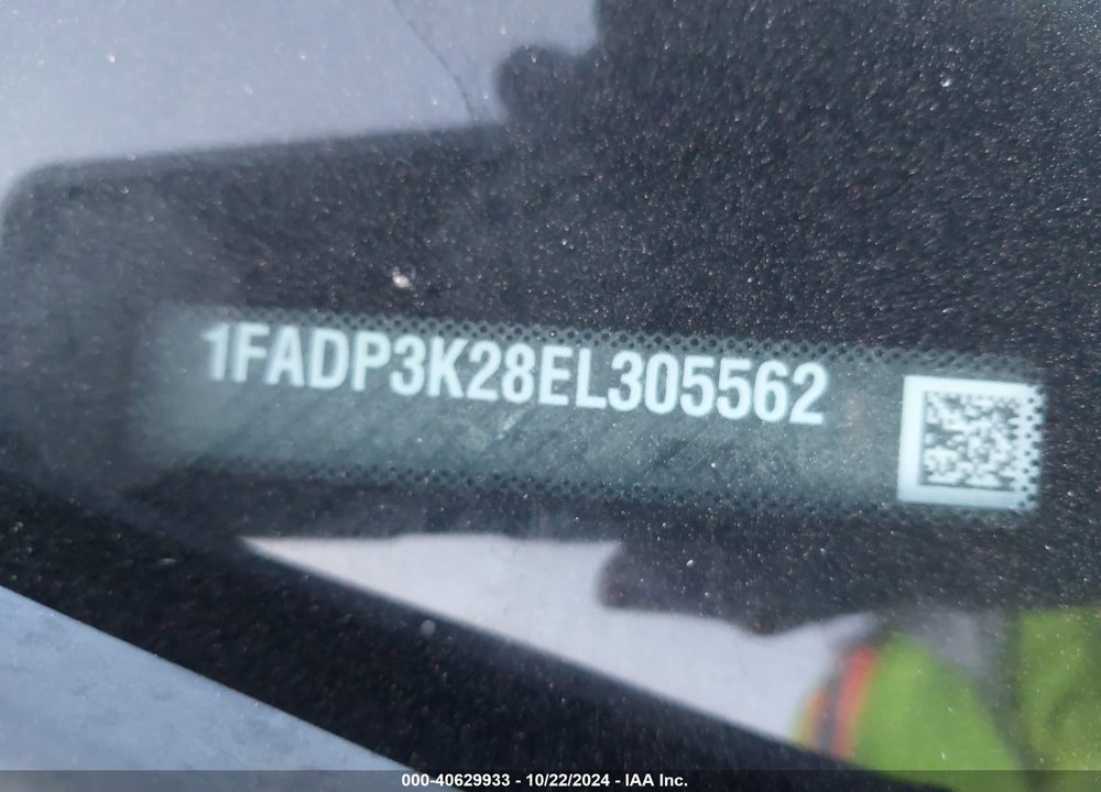2014 FORD FOCUS SE VIN: 1FADP3K28EL305562