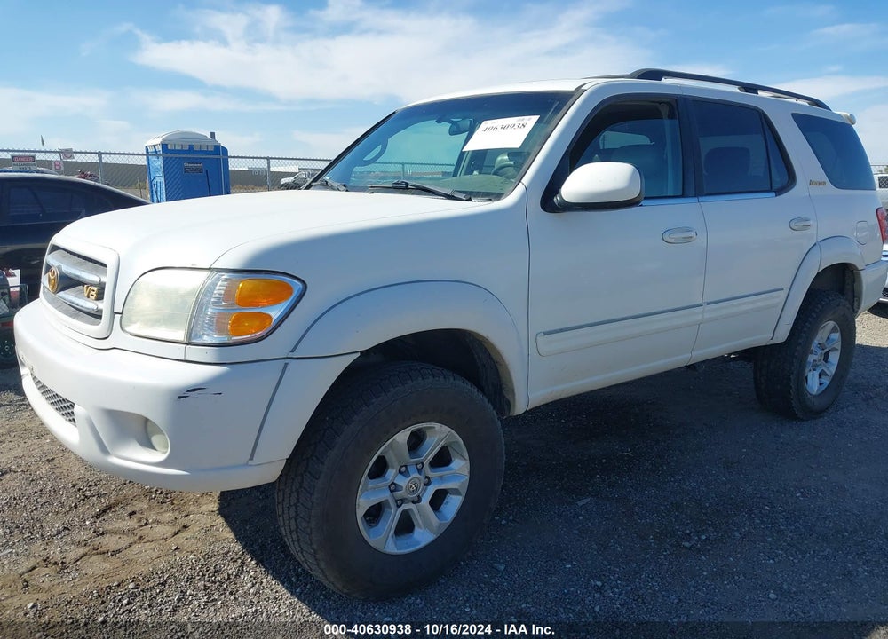 2001 TOYOTA SEQUOIA LIMITED V8 VIN: 5TDBT48A81S054875
