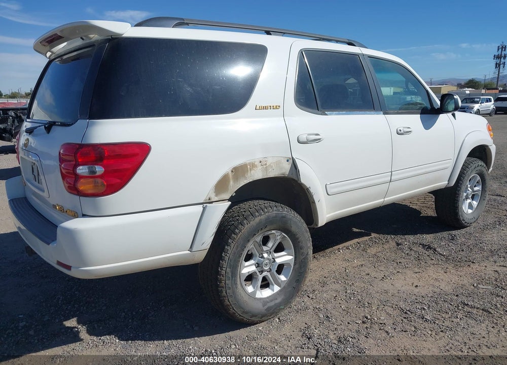 2001 TOYOTA SEQUOIA LIMITED V8 VIN: 5TDBT48A81S054875