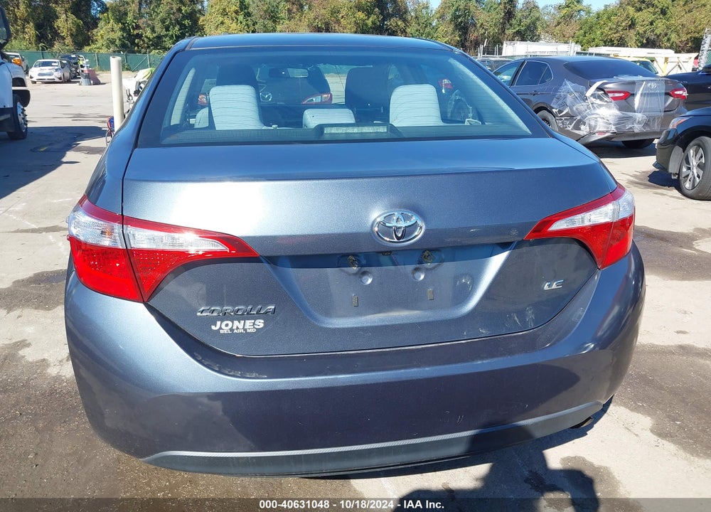 2016 TOYOTA COROLLA LE VIN: 2T1BURHE6GC596930