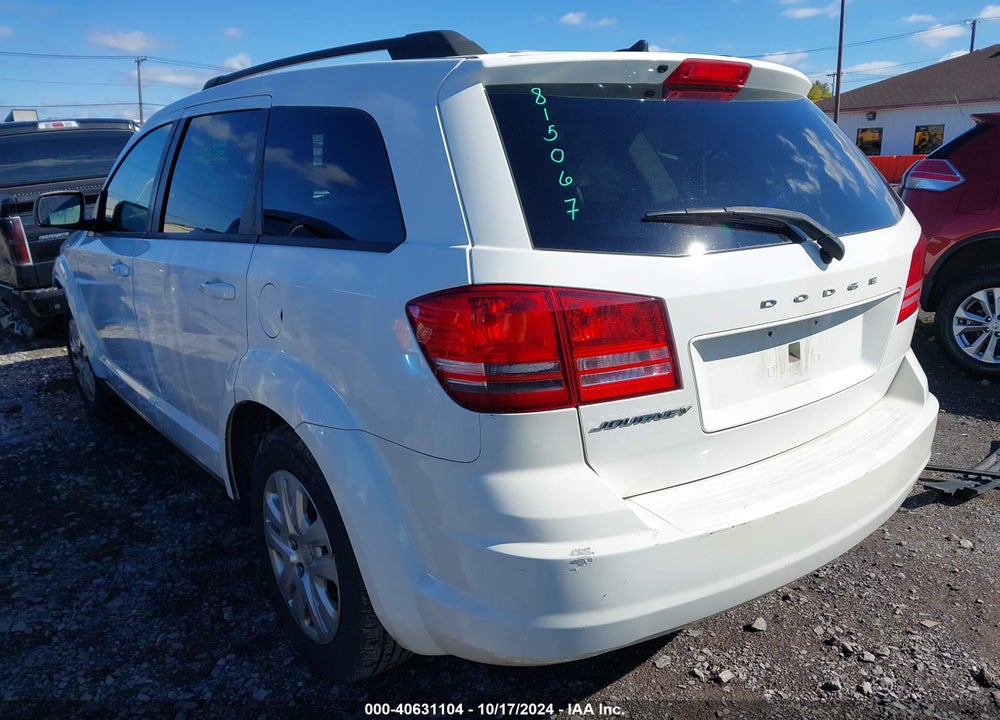 2016 DODGE JOURNEY SE VIN: 3C4PDCAB8GT171614