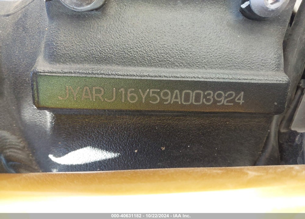 2009 YAMAHA YZFR6 C VIN: JYARJ16Y59A003924