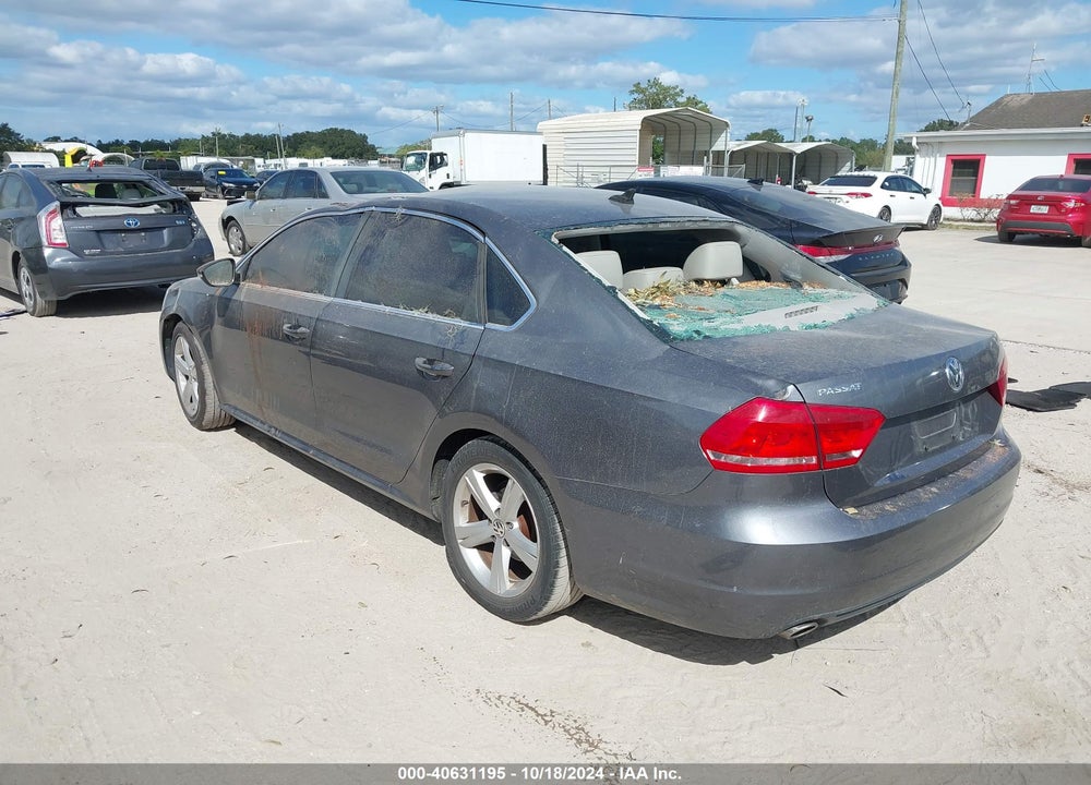 2012 VOLKSWAGEN PASSAT 2.5L SE VIN: 1VWBH7A39CC028026