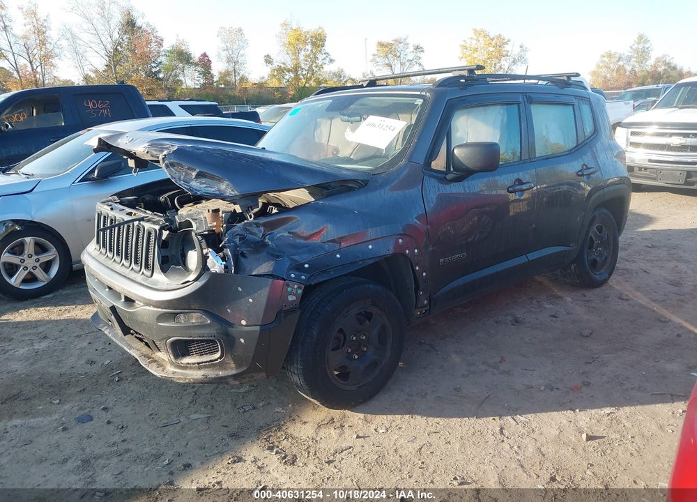 2016 JEEP RENEGADE SPORT VIN: ZACCJBAT3GPD83340