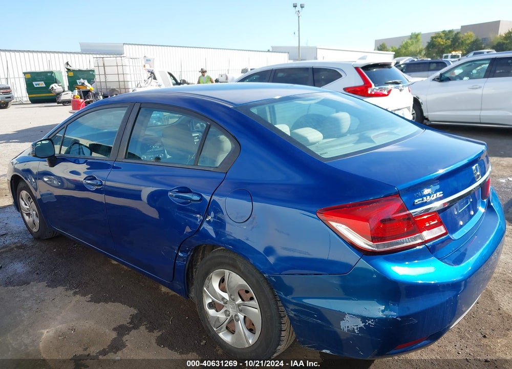 2013 HONDA CIVIC LX VIN: 19XFB2F5XDE245498