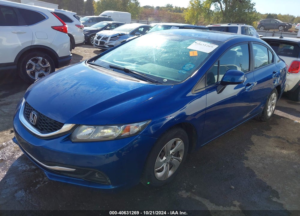 2013 HONDA CIVIC LX VIN: 19XFB2F5XDE245498