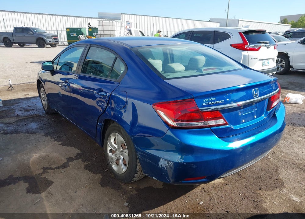 2013 HONDA CIVIC LX VIN: 19XFB2F5XDE245498