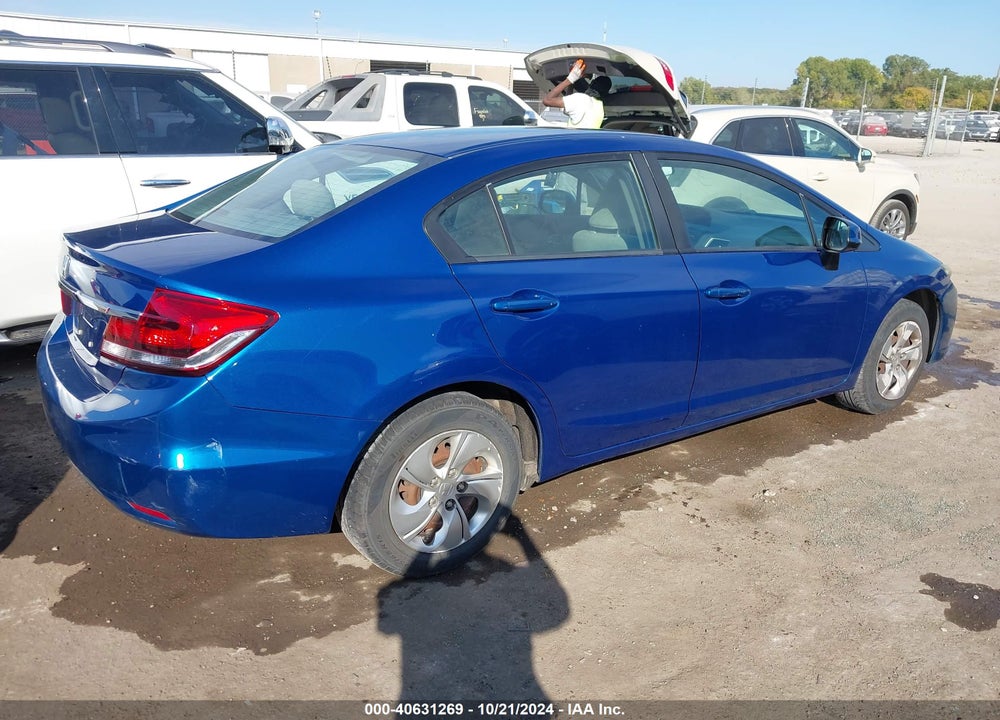 2013 HONDA CIVIC LX VIN: 19XFB2F5XDE245498