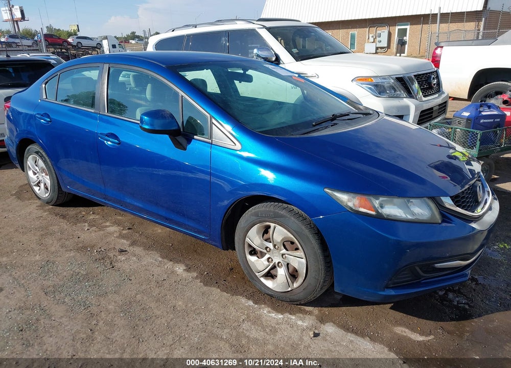 2013 HONDA CIVIC LX VIN: 19XFB2F5XDE245498