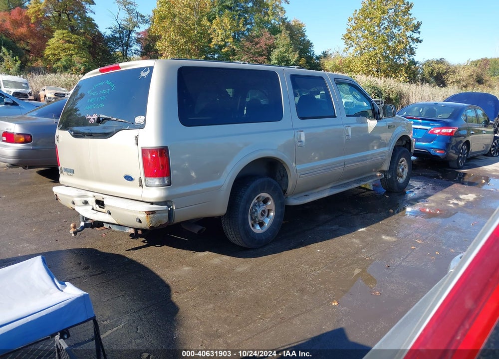 2004 FORD EXCURSION LIMITED VIN: 1FMNU43S84EA15302