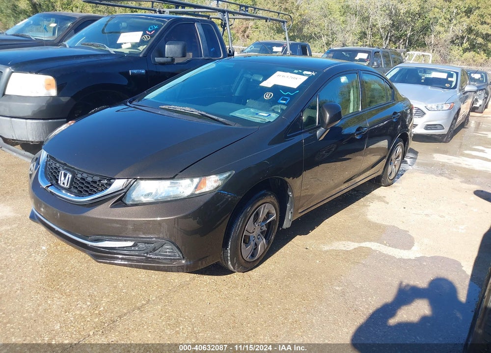 2013 HONDA CIVIC LX VIN: 19XFB2F58DE001980