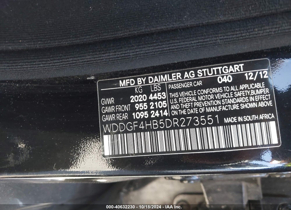 2013 MERCEDES-BENZ C 250 LUXURY/SPORT VIN: WDDGF4HB5DR273551