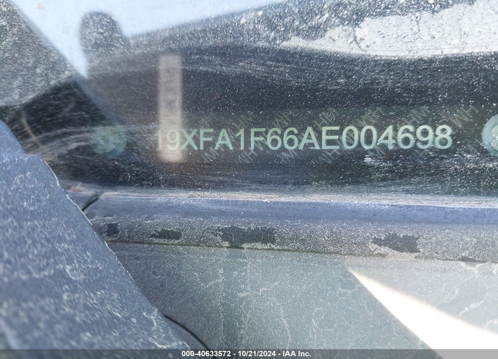 2010 HONDA CIVIC LX-S VIN: 19XFA1F66AE004698