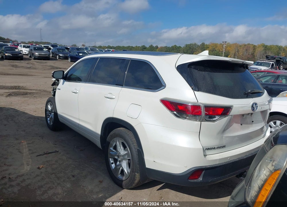 2015 TOYOTA HIGHLANDER HYBRID LIMITED PLATINUM V6 VIN: 5TDDCRFH6FS010578