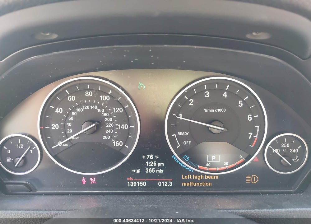 2013 BMW 328I XDRIVE VIN: WBA3B3C57DF541806
