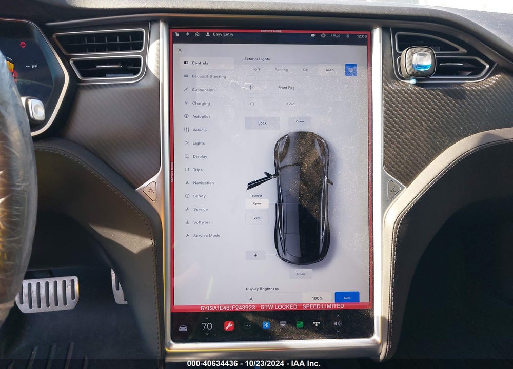 2018 TESLA MODEL S 100D/75D/P100D VIN: 5YJSA1E48JF243923