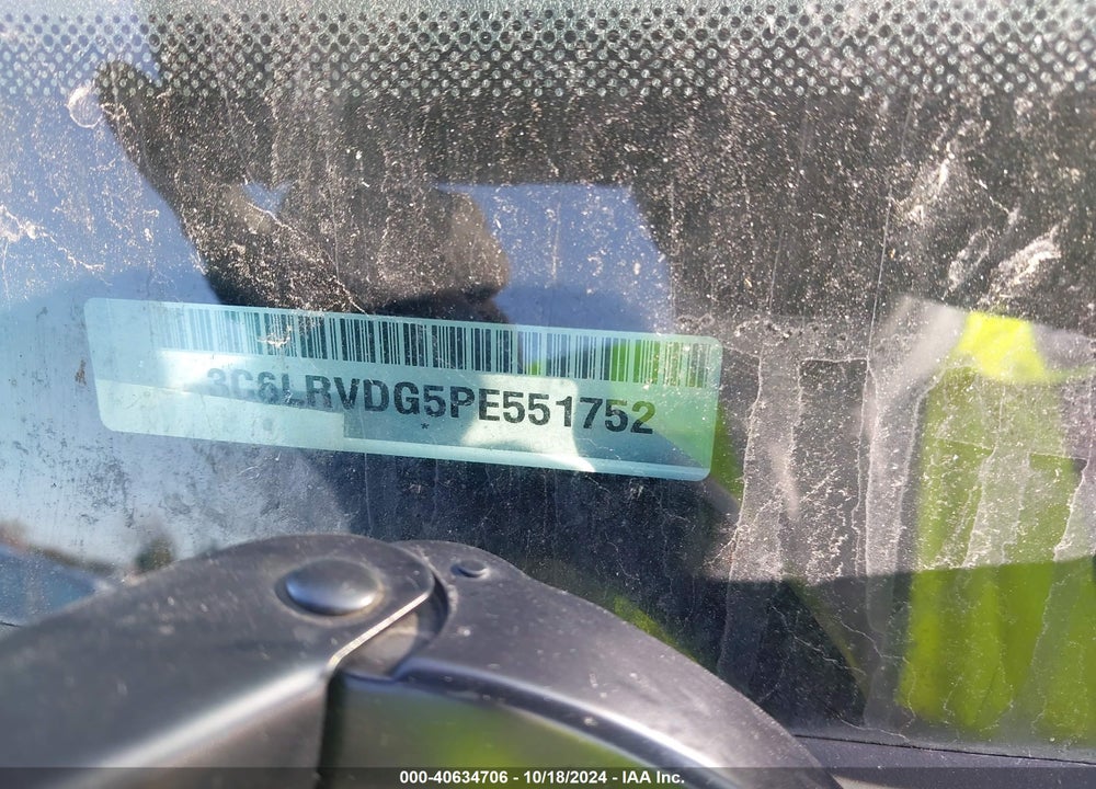 2023 RAM PROMASTER 2500 HIGH ROOF 159 WB VIN: 3C6LRVDG5PE551752
