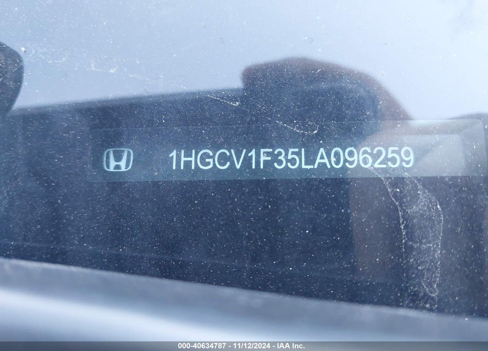 2020 HONDA ACCORD SPORT VIN: 1HGCV1F35LA096259