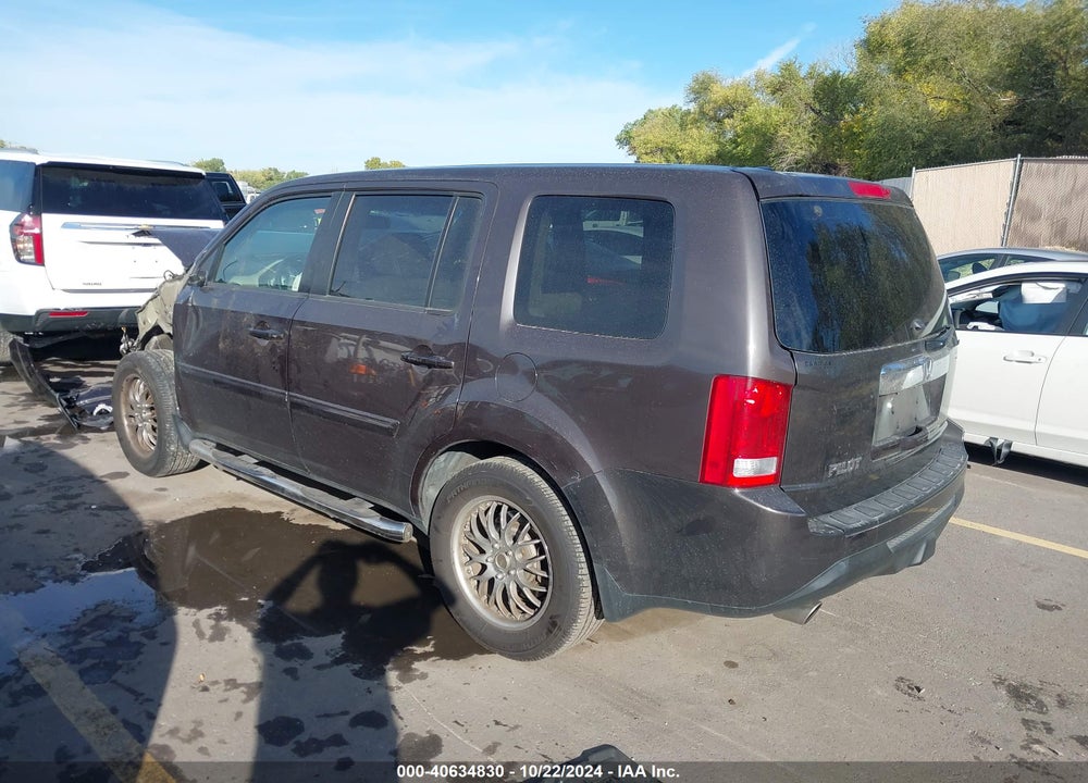 2012 HONDA PILOT EX-L VIN: 5FNYF3H55CB043063