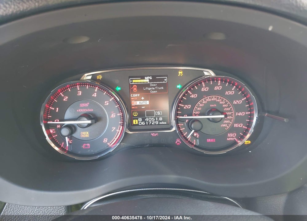 2016 SUBARU WRX STI SERIES.HYPERBLUE VIN: JF1VA2U67G9812971