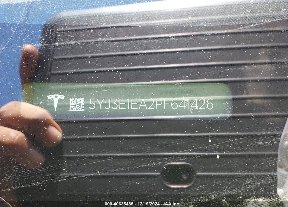 2023 TESLA MODEL 3 REAR-WHEEL DRIVE VIN: 5YJ3E1EA2PF641426