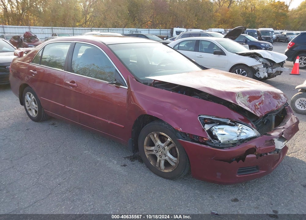2006 HONDA ACCORD 2.4 SE VIN: 1HGCM56326A062410