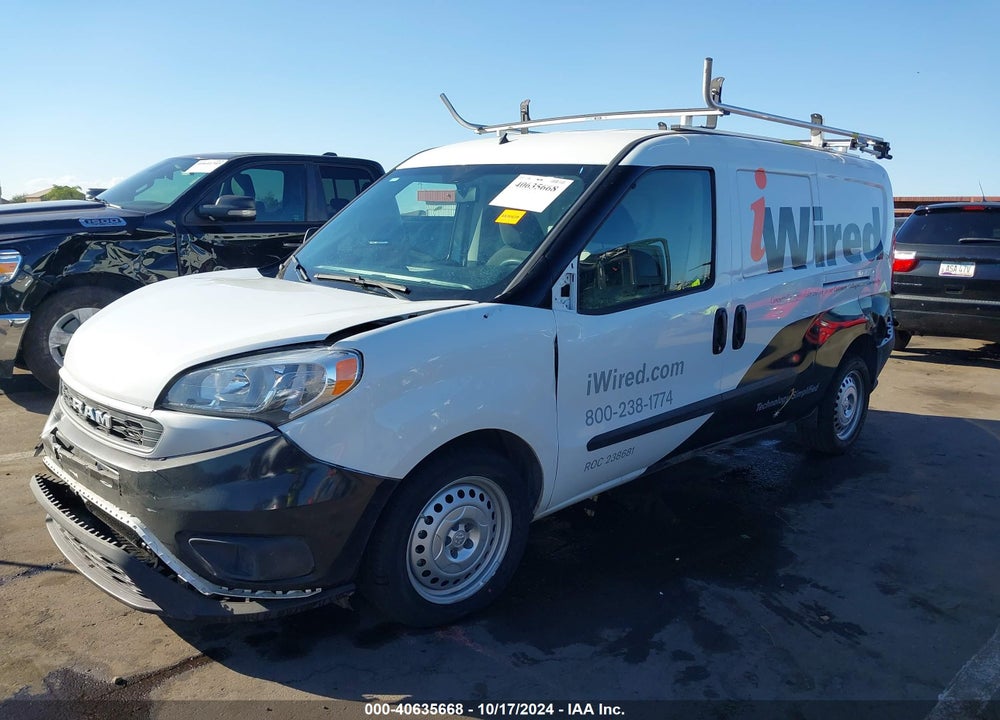 2022 RAM PROMASTER CITY CARGO VAN VIN: ZFBHRFAB9N6X85105