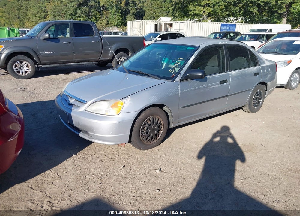 2001 HONDA CIVIC DX VIN: 2HGES16201H573624