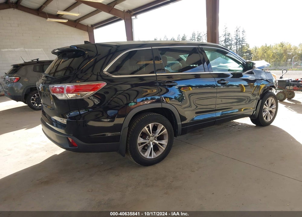 2015 TOYOTA HIGHLANDER XLE V6 VIN: 5TDJKRFHXFS179590