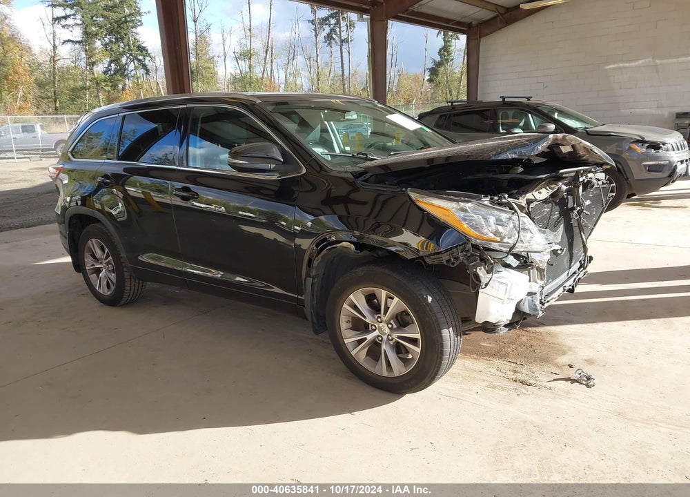 2015 TOYOTA HIGHLANDER XLE V6 VIN: 5TDJKRFHXFS179590