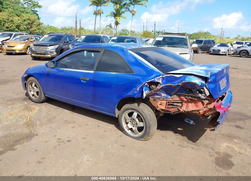 2001 HONDA CIVIC EX VIN: 1HGEM22931L062799