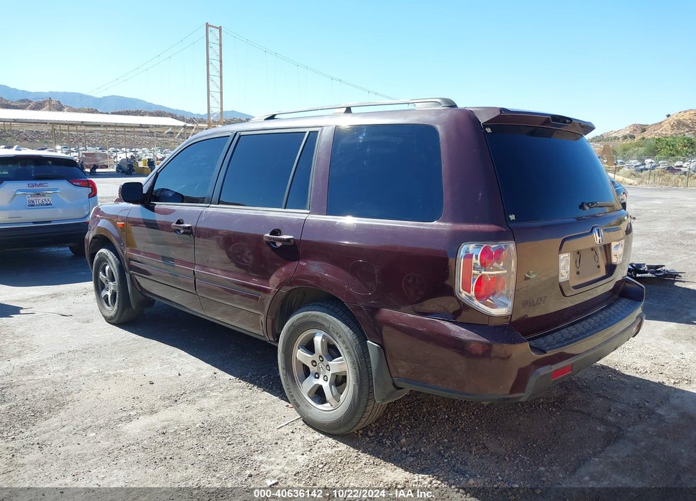 2007 HONDA PILOT EX-L VIN: 5FNYF28527B034613