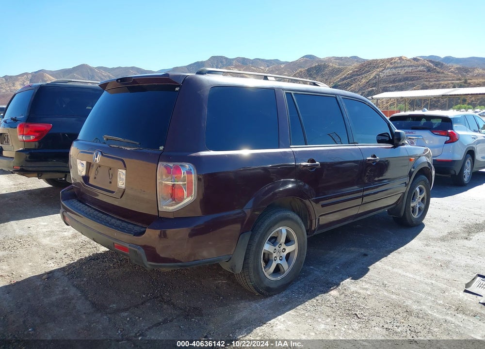2007 HONDA PILOT EX-L VIN: 5FNYF28527B034613