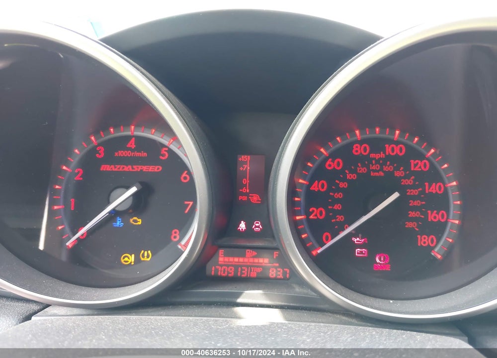 2011 MAZDA SPEED3 SPORT VIN: JM1BL1K43B1370541